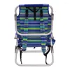 Chaise de plage en aluminium avec sac à dos Mainstays de Camp Furniture - Chaises de plage multicolores - Lot de 2 chaises d'extérieur