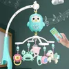 Bébé berceau Mobile hochet jouet pour 0-12 mois infantile rotatif projecteur musical veilleuse lit cloche éducatif pour cadeaux nés 240129