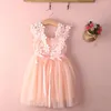 Girl Dresses 2024 Cute 3 Style Voile Sleeveless Off Shoulder Floral Lace Ball Gown Knee-Length Princess Dress Sundress Outfit Party 2-7Y