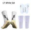 A Set Hight Elasticity Football Shin Guards Adults Kids Sports Legging Cover Outdoor Protection Gear Nop Slip Soccer Socks 240124