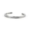 Bangle Never Give Up Mobius-armband Eenvoudig vintage geliefden roestvrij staal met open manchet 1287319J