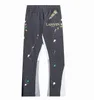 Mens Graffiti Pants Galleryse Depts Womens Sweatpants Galleryes Dept Speckled Letter Print Mans Casal Solto Versátil Casual Reto Cinza