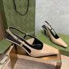 Femmes sandales de créateur de luxe en cuir authentique 7,5 cm de haut talon de haut à talons carrés de cheville à orteil carré décontracté