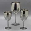 2PCS Klasyczne kieliszki do wina ze stali nierdzewnej 18 8 Wineglass Bar Wine kieliszek szampana koktajl koktajlu picia uroków przyjęcie dostarcza y2221t