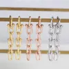 316L Stainless Steel Charm drop earring with chain connect in three colors plated for women engagement jewelry gift have velet bag237p