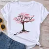 T-shirt Femme Vêtements de mode Été Printemps Fleur 90s Tee Dames Vêtements de dessin animé T-shirt graphique à manches courtes Femmes T-shirt Femme Top 240130