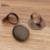 Pierścienie Boyute wykonane niestandardowe (100 sztuk/partia) dopasuj 25 mm kabochonowy pierścień baza taca metalowa mosiężna mosiężna regulacja pierścienia