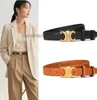 Quality Genuine Cowhide Designer Belt for Womens Fashion Casual Letters Smooth Buckle Belt Retro Thin Waist Belts 4 Color Optional h X735