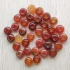 Lucite Fashion Good Quality Natural Stone Mix Round Shape Big Hole Beads for Charms Bracelet Jewelry 50pcs/lot Wholesale Free Shipping