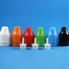 100 sztuk 30 ml plastikowej butelki z kropliny Zielony kolor wysoce przezroczysty z podwójnym osłoną kołpaków bezpieczeństwa dziecięcego Złodziej Bezpieczne sutki XVJPR Prlv