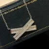 Diamant ketting sier man goud verguld voor vrouw t0p kwaliteit merkontwerper mode premium geschenken met doos 005 originele kwaliteit