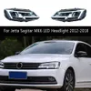 Para vw jetta sagitar mk6 conjunto de farol led 12-18 lâmpada de cabeça drl luz de circulação diurna streamer sinal de volta peças de automóvel feixe alto