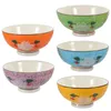 Tigelas 5 Pcs Tigela de Porcelana Conjunto de Arroz Cerâmica Bandeja de Cerâmica Salada Utilitária Criança Terno