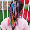 Acessórios de cabelo rabo de cavalo elástico torção trança corda decoração meninas tranças sujas peruca boxe perucas coloridas contas coloridas