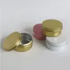 100 x 50G Empty Metal face cream jar small Aluminum candy Case Pot Containers white aluminum candle packaging 50g Tin Nkrld