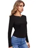 Felpe con cappuccio da donna scava fuori schiena senza schienale corsa abbigliamento fitness traspirante camicetta che tocca il fondo T-shirt fasciatura maglione a maniche lunghe