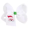 Acessórios de cabelo Oaoleer Natal Bordado Arco Clipes para Bebês Meninas Cor Sólida Árvore Boneco de Neve Santa Hairpin Crianças Headwear