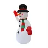 축제 장식 크리스마스 풍선 눈사람 의상 크리스마스 Xmas 폭발 산타 클로스 거인 야외 2 4m LED 조명 눈사람 의상 2666