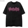 T-shirt da uomo T-shirt a maniche corte da uomo T-shirt dipinta a mano con lettere Graffiti T-shirt Harajuku Vintage High Street Distressed Girocollo T-shirt unisex 240130