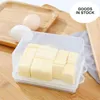 Bottiglie di stoccaggio 1/2PCS Piatto per burro Vassoio portacontenitore con coperchio e coltello Bordo per formaggi Server Frutta e verdura Contenitore di plastica trasparente da cucina