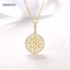 Colliers 18K JEULLE SOILD GOLD Collier Pendant pour les femmes Naszyjnik Jewelry