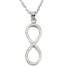 Vecalon Acht Kreuzform Anhänger 925 Sterling Silber 5A Zirkon Hochzeit Verlobungsanhänger mit Halskette für Frauen Jewelry300T