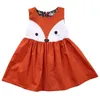 Girl Dresses Cute Baby Girls Fox Dress Toddler Kids Summer Sleeveless Princess Party Wedding Tutu Beach Casual Clothes 1-5Y