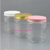 30 stks/partij 7OZ huidverzorging flessen groothandel 250g doorzichtige plastic potten met deksels roze goud zelfgemaakte make-up containers 250ml 88oz Rjfsk