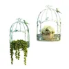 Vintage American Country Wall Hanging Metal Wire Iron Half Bird Cage Flower Pot Garden Decoration LJ2012223033