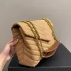 y vorm glanzend patroon designer tas voor vrouw gouden ketting luxe handtassen retro crossbody tassen groot merk brief handtas kwaliteit messenger schoudertas met doos