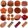 Moules à chocolat en polycarbonate 3D barres de bonbons au chocolat moules plateau en plastique polycarbonate forme fleurs cuisson pâtisserie outils de boulangerie T22429