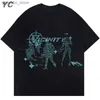 T-shirts pour hommes Vintage gothique surdimensionné T-shirt pour hommes Harajuku Hip Hop Tops Esthétique Graphique Imprimer Y2K Vêtements Streetwear Mode Coréen Tees Q240130