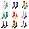 Chaussettes unisexes en coton pour femmes, 1 paire, originales, AB Tide, Tube moyen et haut, coloré, Animal, fleur, automne 2024