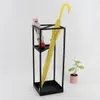 Simple Wind el Umbrella Stand Concise Inn Offices Homes Iron Art Square Umbrella Barrel Lobby Umbrella Storage Rack 20x20x53cm276d