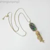 ken danDesigner kendras scotts Jewelry Long Necklace Rayne Series Light Gold Abalone Shell Necklace Tassel Long Necklace Chain Hair