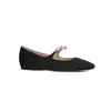 Skor för kvinnor French Bowknot Ballet Flat med Ribbon Mary Jane Solid Toe Slipon Flats 240126