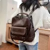 Mochilas escolares para mujer, morral grande de viaje, bolso de cuero PU, bolso escolar para niñas y mujeres