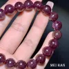 Lucite Meihan (1 bracelet) Brésil naturel Starflash Garnet Smooth Round Loose Perles pour la fabrication de bijoux Collier de bricolage