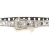 Riemen Shining Buckle Belt Vrouw Y2k Meisjes Locomotief Voor Jeans Rok Drop