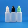 Flacons compte-gouttes en plastique de taille mixte 5 ml 10 ml 15 ml 30 ml 50 pièces chacun LDPE PE avec bouchons inviolables Liquides de preuve d'inviolabilité GOUTTES POUR LES YEUX E-CI Nwtr