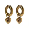 Designer's Love Earrings Made of Antique Bronze with a Fashionable and Trendy Design Sense