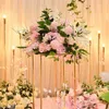 Personalizar 40 cm Rosa artificial Decoración de mesa de boda Bola de flores Centros de mesa Telón de fondo Fiesta Floral Camino Plomo Flores decorativas W333u