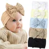 Hårtillbehör Stylish Baby Bow pannband trendig turban bowknot elastisk för spädbarnflickor