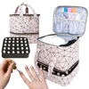 Storage Bags Nail Polish Organizer Case Double Layer Design Holder Carrying Holds 30 Bottles Box For