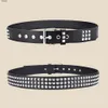 2023 New Square Bead Rivet Metal Pirâmide Homem e Mulheres Punk Hardware Jeans Designer Belt Belts3.3cm