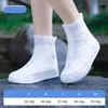 Ensembles de pluie imperméables de bottes en caoutchouc de silicone et de couvre-chaussures imperméables pour enfants un jour de pluie en plein air Antiski à fort épaississement