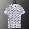 24SS Europe Men Designer Tee T Shirt Mens Classical Print Tirts Shirt Sleeve Double Yarn Tshirt Cotton Women Black White M-XXXL