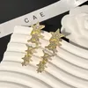 Srebrne butikowe diamentowe kolczyki Star Projektant dar biżuteria para rodzinny urok kolczyki pudełko Pakiet urodzinowy biżuteria podróżna