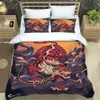 Chinese Goddelijke Beest Print Beddengoed Set Kinderbed Dekbedovertrekken Kussenslopen Dekbed Beddengoed Set Tieners Kingsize Beddengoed Set 240127