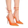 Marke High Heel Sandalen Sommerdesigner Zapatos Mujer rund um die Gurt Damen spazieren gehen sexy flache Mund Frauen Schuhe